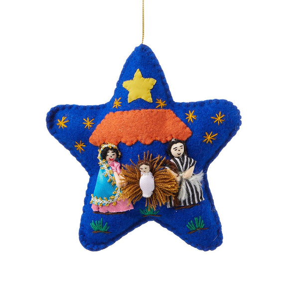 Arpillera Nativity Ornament