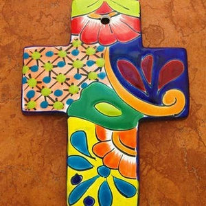 Medium Mexican Talavera Wall Cross