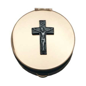 Brass Pyx With Pewter Crucifix