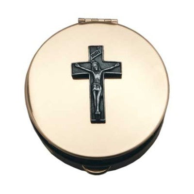 Brass Pyx With Pewter Crucifix