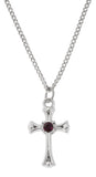 Crystal Set Cross 16-18 Inch Adjustable Chain