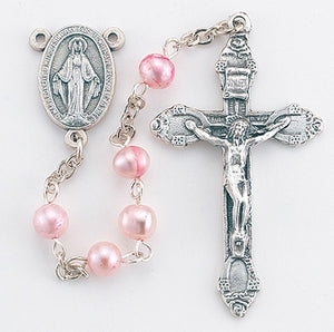 5mm Pink Freshwater Pearl Rosary