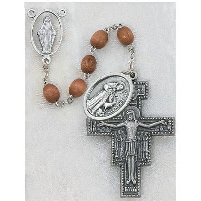 7 Decade Franciscan Wood Rosary