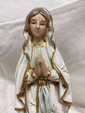 8.5" OLO Lourdes Hand Painted Statue