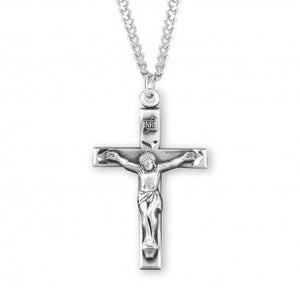 SS Hand Engraved Crucifix 18 Inch Chain