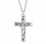 SS Hand Engraved Crucifix 18 Inch Chain