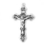 SS Filigree Scroll Crucifix 24 Inch Chain